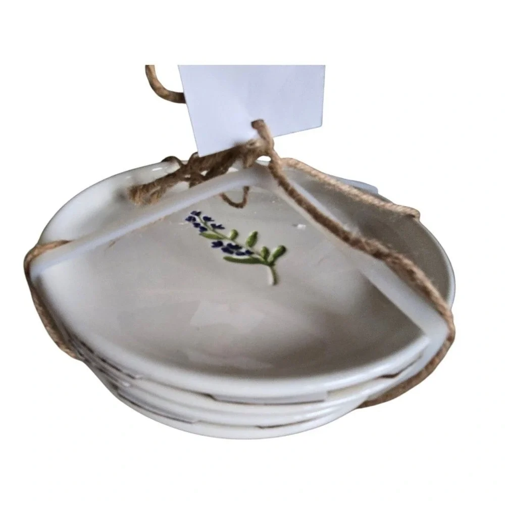 Dash of‎ That Floral Salad Dessert Plates Floral 7 inch Hand Painted Brunch Set